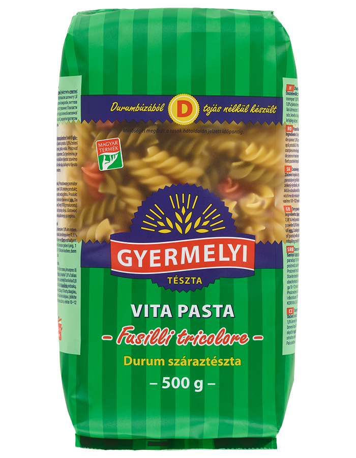 Gyermelyi Vita Pasta Fusilli Tricolore