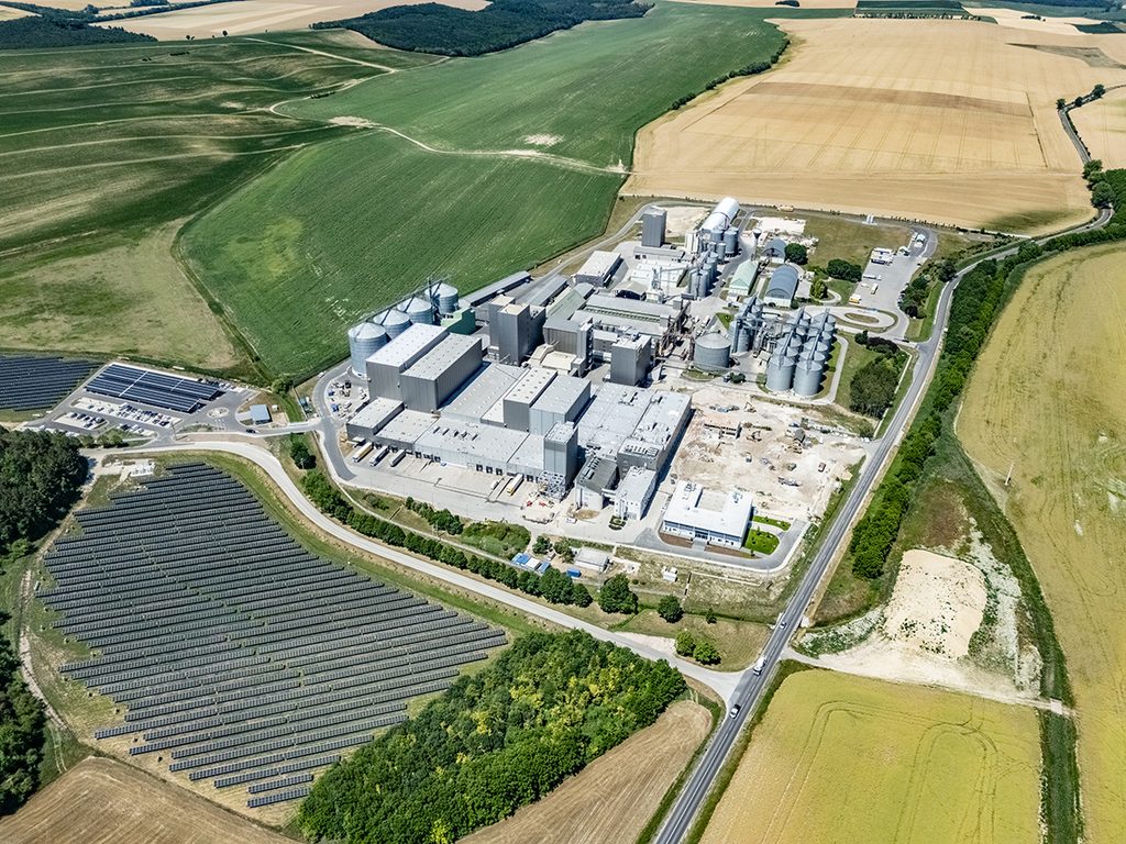 View of the Main Production Site, with the Solar Park in the Foreground